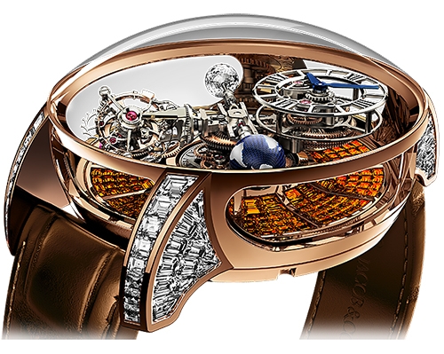 Review Jacob & Co ASTRONOMIA TOURBILLON RANGE BAGUETTE 750.800.40.BD.BO.1BD Replica watch